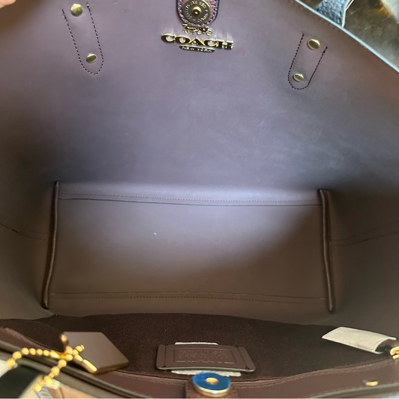 🛑STOP🛑 🛍️🛍️ NWT COACH LARGE BLACK LEATHER TOTE STYLE HANDBAG 💛 NEW - Picture 15 of 15